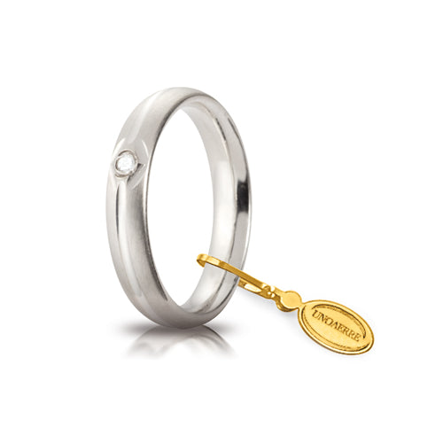 Fede Comoda Unoaerre mm.4,0 in oro bianco - 040AFC0010110