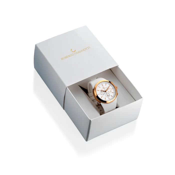 Orologio cronografo con angeli bianco Roberto Giannotti - CROA102