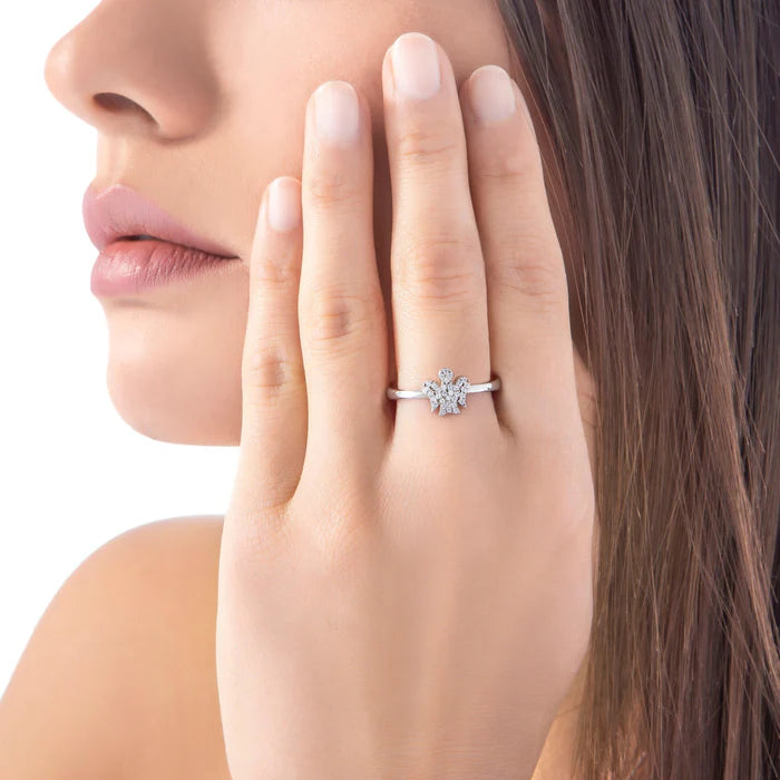 Anello con Angelo in Argento e Zirconi Roberto Giannotti - GIA289