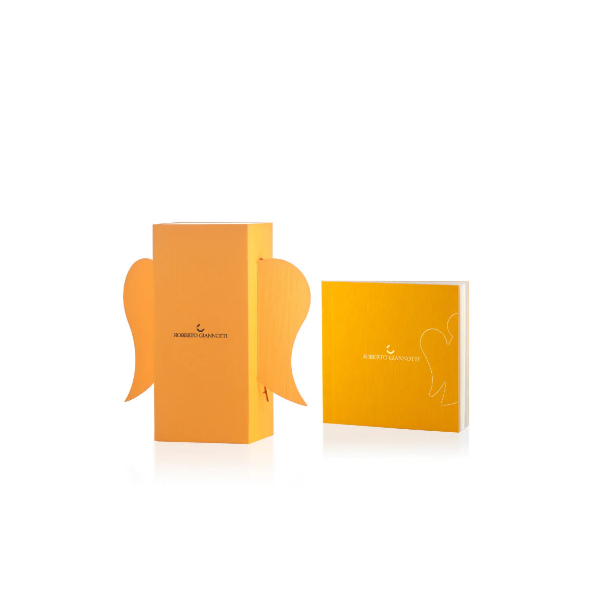 Collana Con Pendente Angelo con Cuori Double Face In Oro Bianco e Giallo Roberto Giannotti - NKT320
