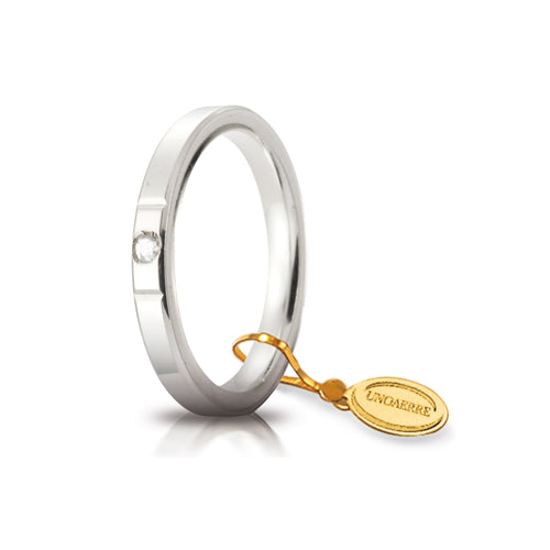 Fede Cerchi di Luce Unoaerre mm.2.5 in oro bianco - 025AFC0020010