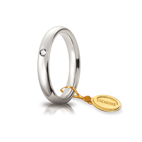 Fede Comoda Unoaerre mm.3,5 in oro bianco - 035AFC0010010