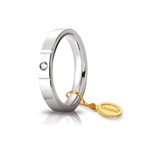Fede Cerchi di Luce Unoaerre mm.3.5 in oro bianco - 035AFC0020010