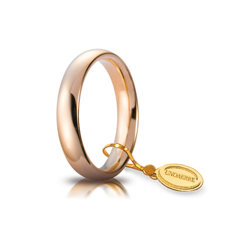 Fede Comoda Unoaerre mm.4,0 in oro rosa - 040AFC0010000