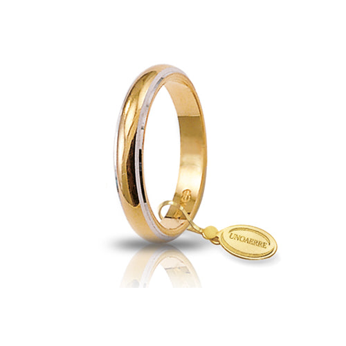 Fede Classica Unoaerre gr.5 in oro giallo e bianco - 050AFN0010100