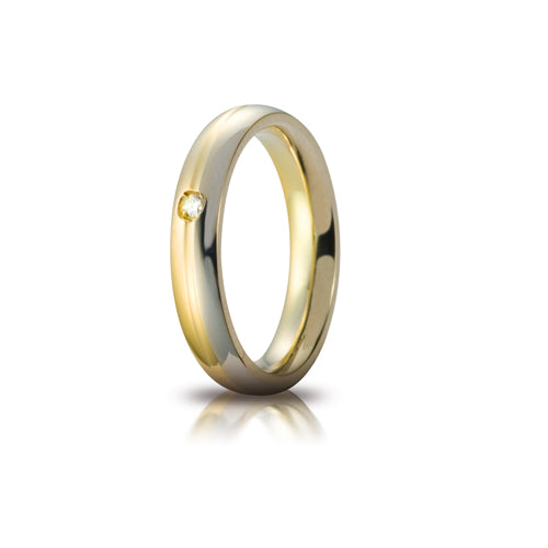 Fede Cerchi di Luce Unoaerre mm. 4.0 in oro bicolore - 070AFC2830010