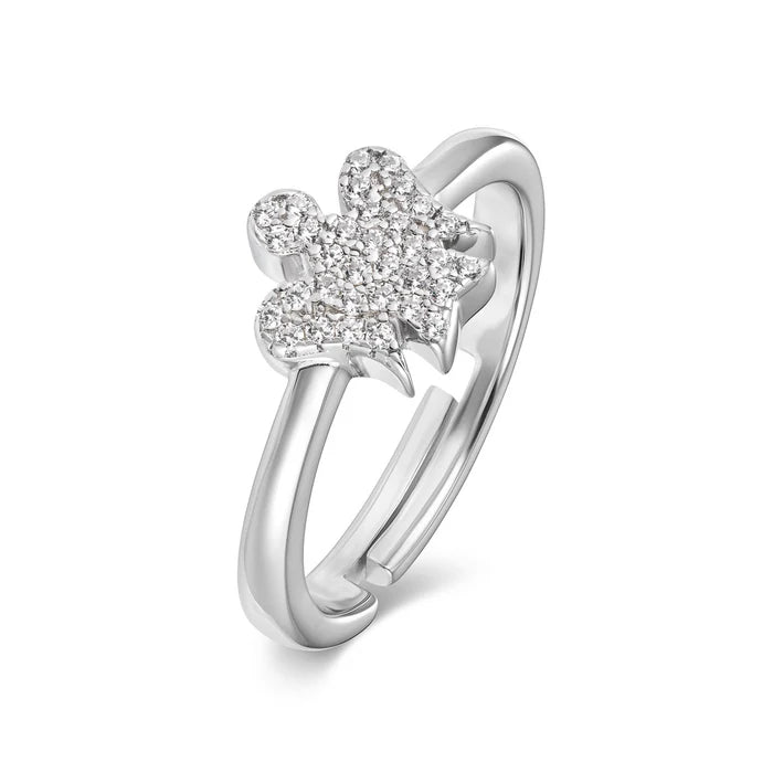 Anello con Angelo in Argento e Zirconi Roberto Giannotti - GIA289