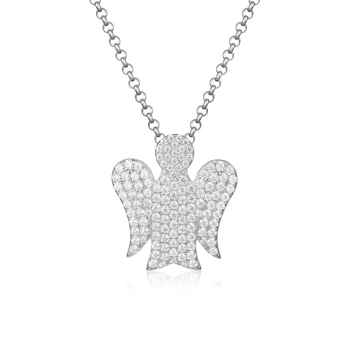 Collana con Angelo in Argento e Zirconi Roberto Giannotti - GIA355