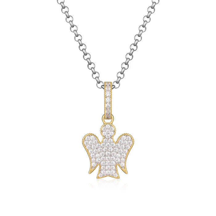 Collana con Angelo in argento e zirconi Roberto Giannotti - GIA365