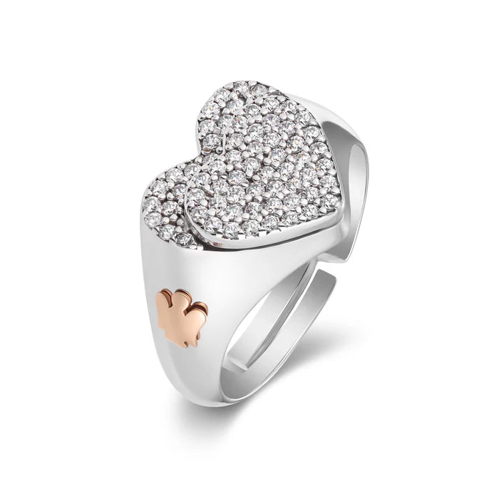 Anello in argento con doppio cuore Roberto Giannotti - GIA438