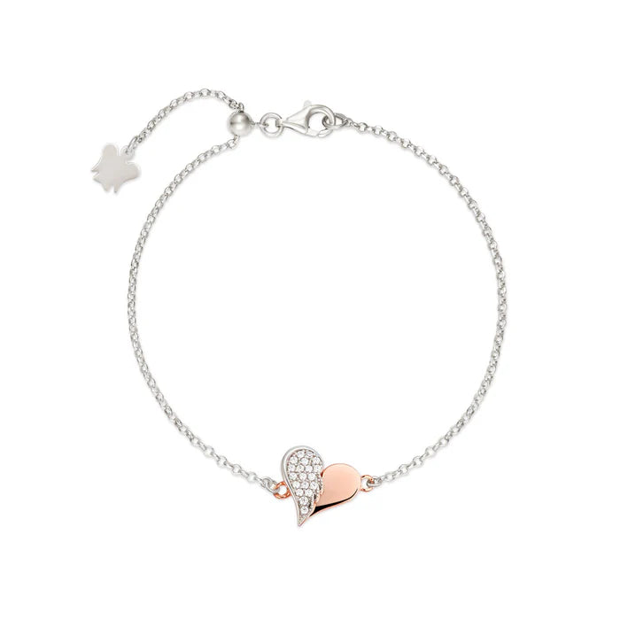 Bracciale in argento con cuore e ala Roberto Giannotti - GIA443