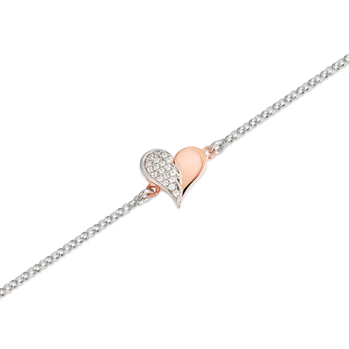 Bracciale in argento con cuore e ala Roberto Giannotti - GIA443