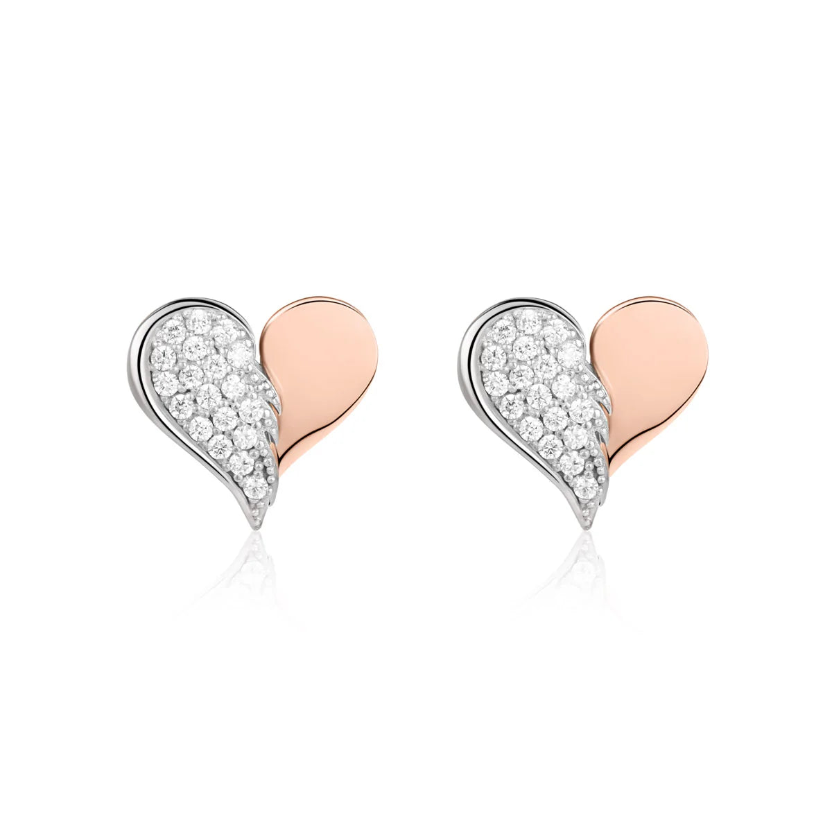 Orecchini in argento con cuore e ala Roberto Giannotti  - GIA444