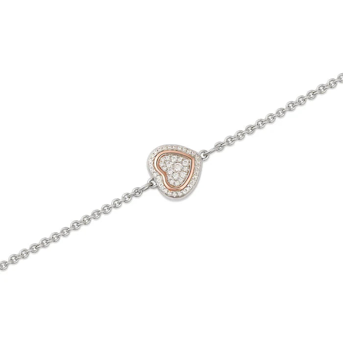 Bracciale in argento trilogia con ciondolo cuore Roberto Giannotti - GIA450