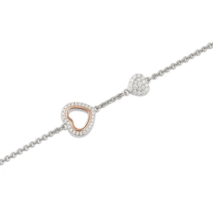 Bracciale in argento trilogia con cuore traforato Roberto Giannotti - GIA452