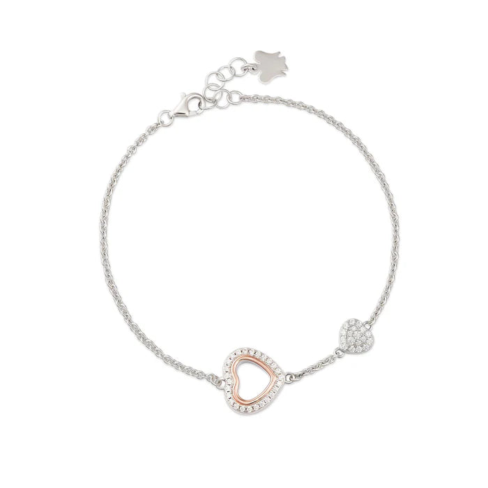 Bracciale in argento trilogia con cuore traforato Roberto Giannotti - GIA452