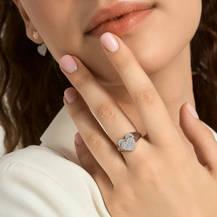 Anello in argento con doppio cuore Roberto Giannotti - GIA438