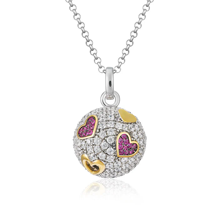 Collana Chiama Angeli in argento con Angelo Cuori e Zirconi Roberto Giannotti - SFA139