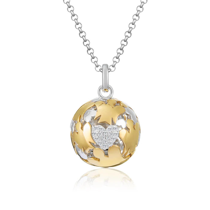 Collana Chiama Angeli in argento e cuore con zirconi Roberto Giannotti - SFA142
