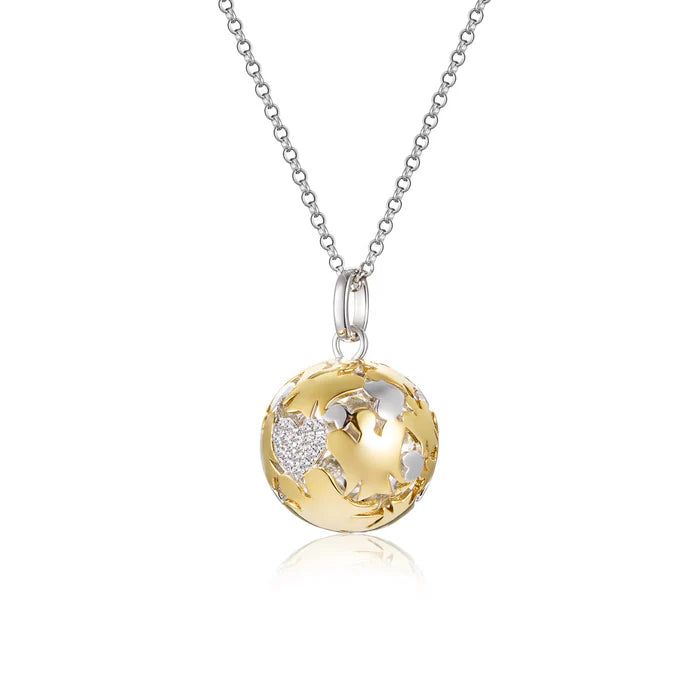 Collana Chiama Angeli in argento e cuore con zirconi Roberto Giannotti - SFA142
