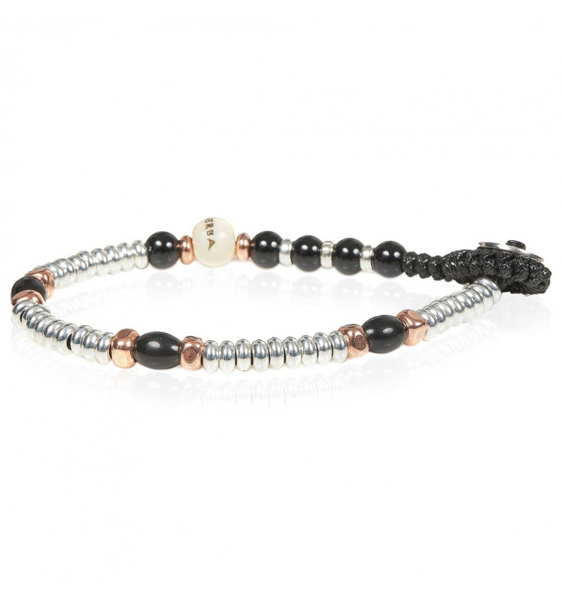 Bracciale uomo Gerba Mon Amour onice nera - MA18