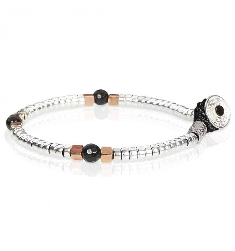 Bracciale uomo Gerba Mon Amour onice nera - MA35