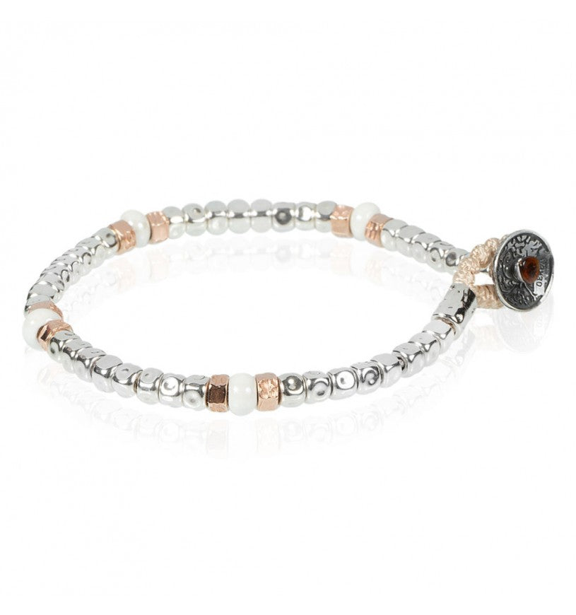 Bracciale uomo Gerba Silver collection murrina bianca - BRN06