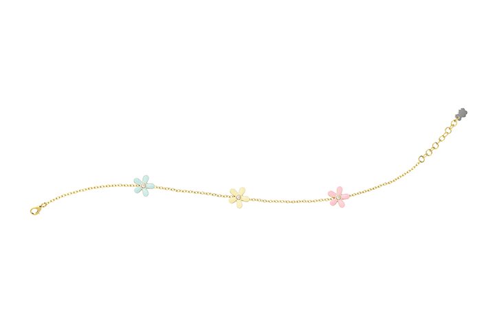Bracciale BAMBINA NANAN Margherite Colorate Argento - NAN0469