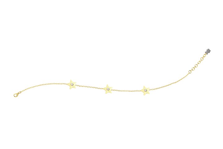 Bracciale BAMBINA NANAN Stelle Gialle Argento - NAN0465