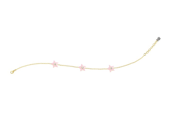Bracciale BAMBINA NANAN Stelle Rosa Argento - NAN0464
