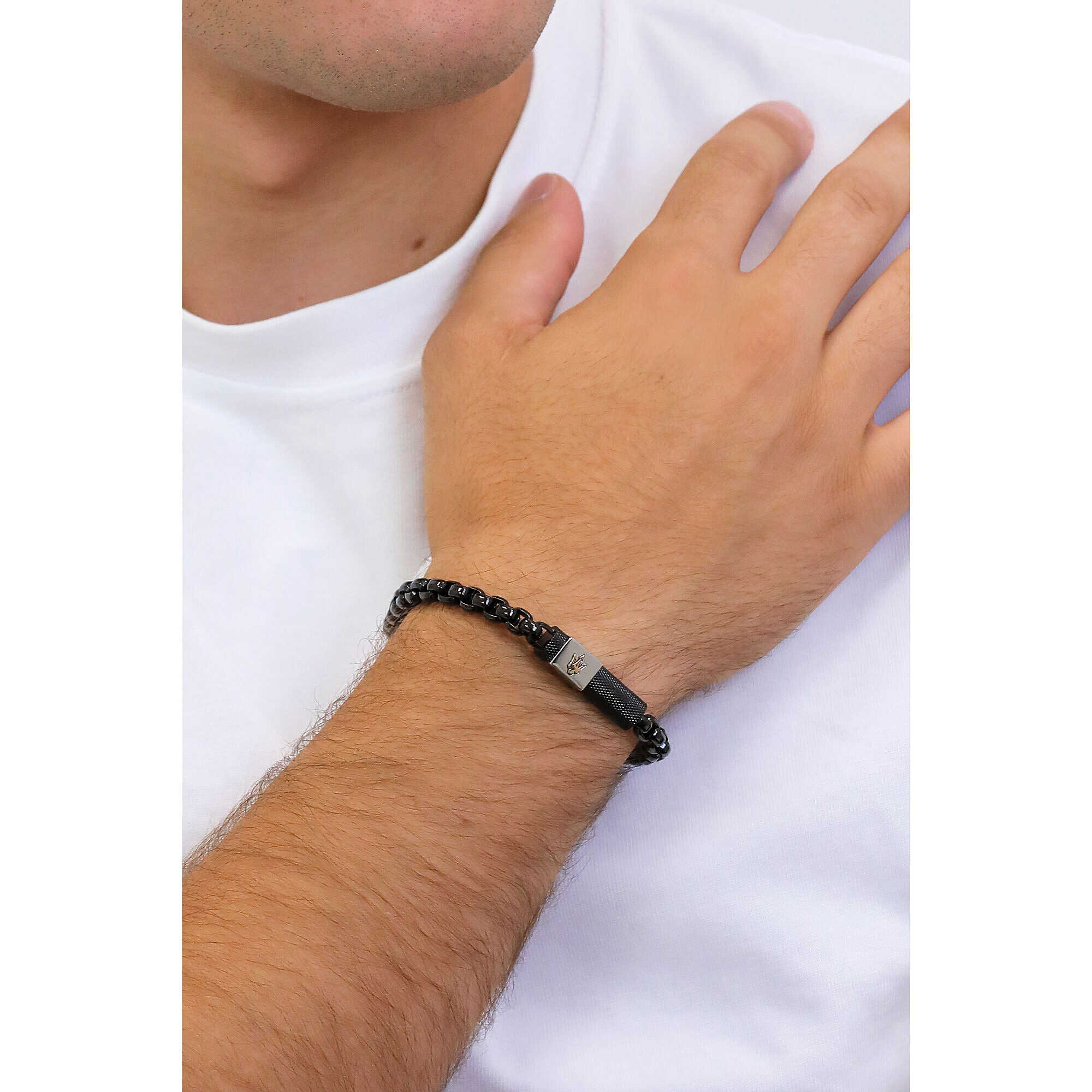 Bracciale uomo in acciaio Maserati - JM223ATK26