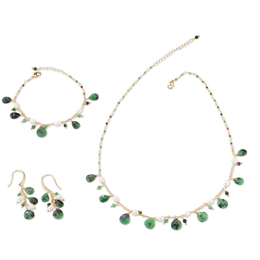 Collana, bracciale e orecchini donna in bronzo Sharlin Sovrani - J10584