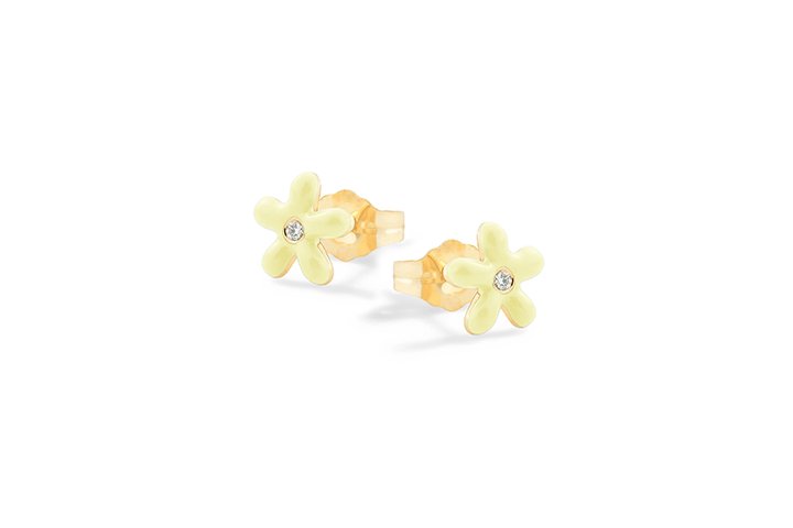 Orecchini BAMBINA NANAN Margherite Gialle Argento - NAN0497