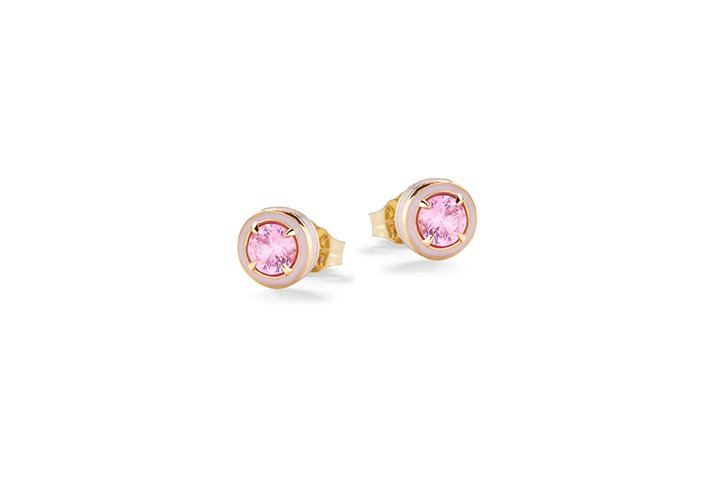 Orecchini BAMBINA NANAN Pietra Brillante Rosa Argento - NAN0500